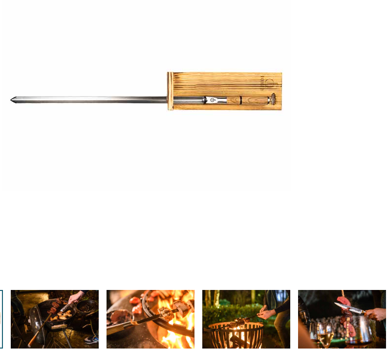 Churrasco olive brochette 50 cm forme V